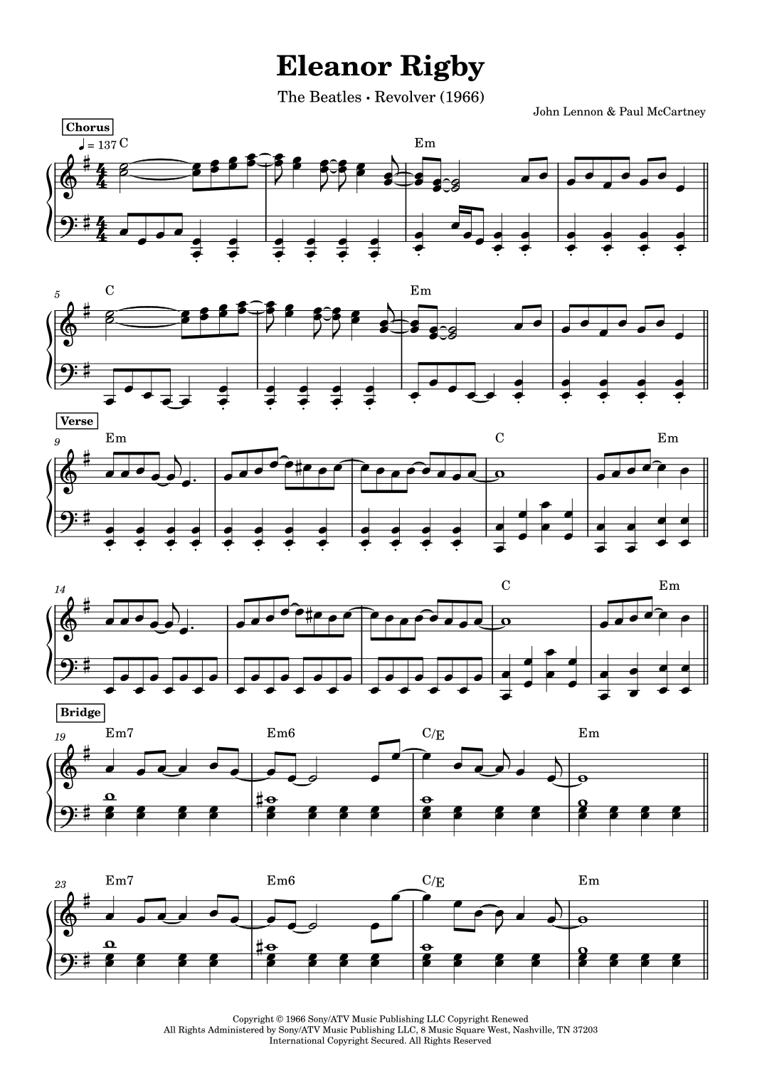 Eleanor Rigby (arr. Anacrusa)