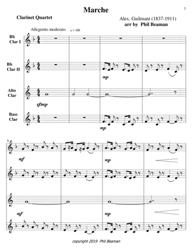 Marche-Guilmant-clarinet quartet (arr. Phil Beaman)