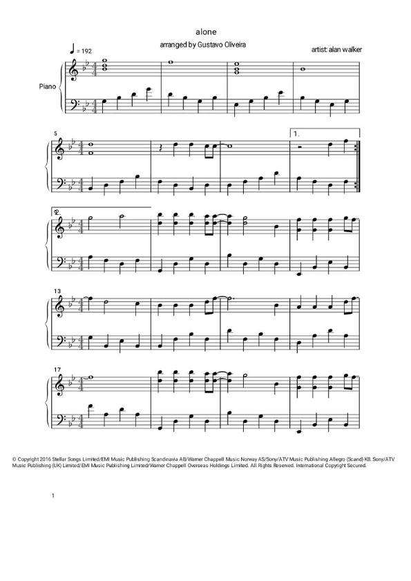 Alone (arr. Gustavo Oliveira)
