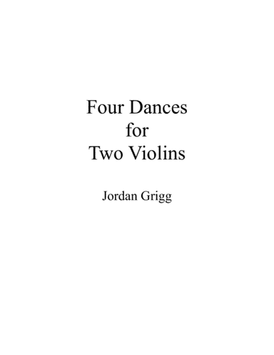 Four Dances for Two Violins