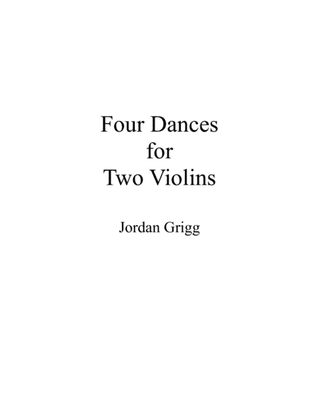 Four Dances for Two Violins