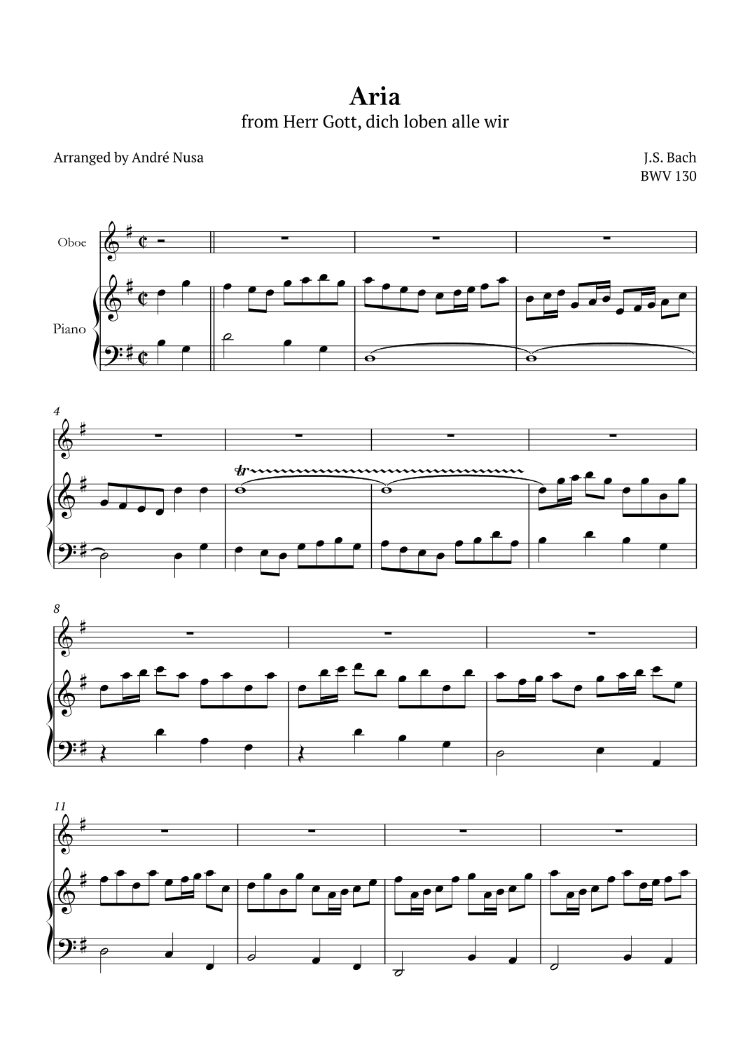 Aria BWV 130 (arr. André Nusa)