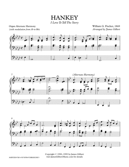 HANKEY (I Love To Tell The Story) (arr. James Gilbert Music)
