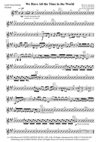 We Have All The Time In The World (arr. Jan Angermüller)