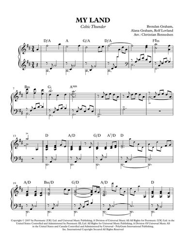 My Land (arr. Christian Bennedsen)
