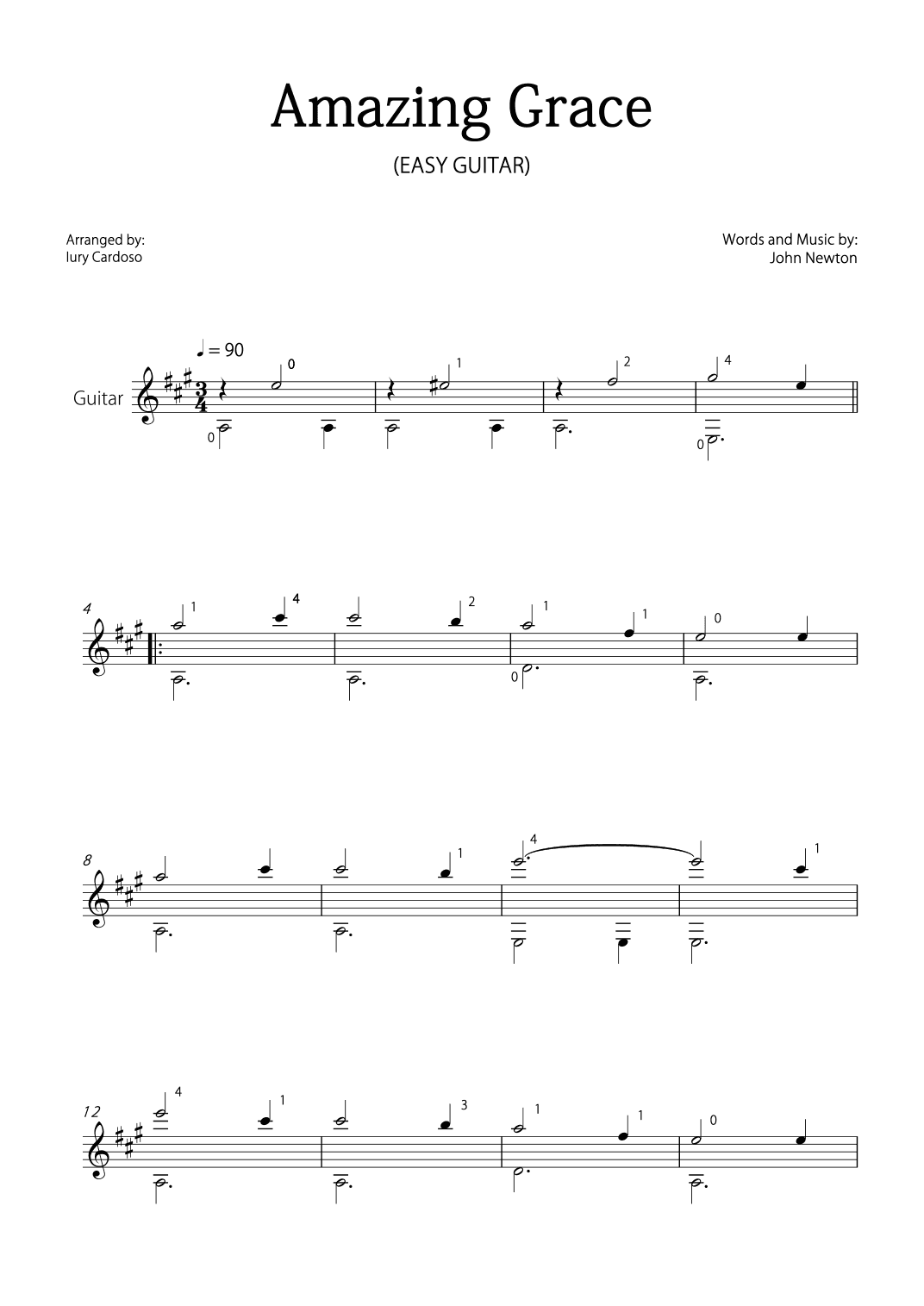 Amazing Grace (arr. Iury Cardoso)