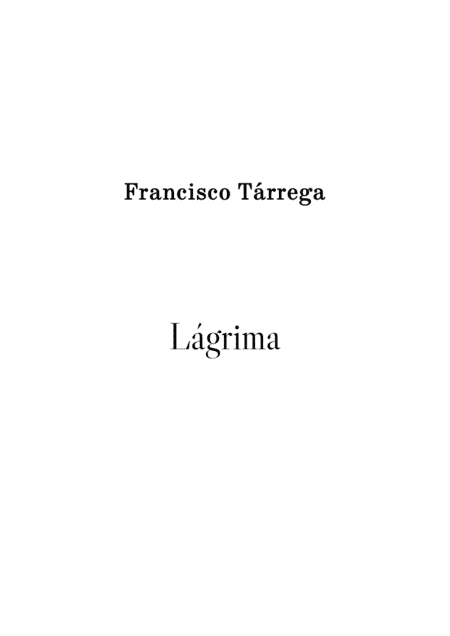 Lagrima (arr. Stenio Caixeta)