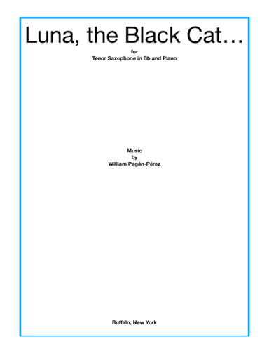 Luna, The Black Cat for Tenor Sax and Piano