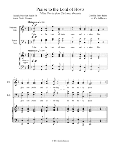 Praise to the Lord of Hosts (SATB) (arr. Curtis Hanson)