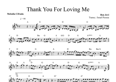 Thank You For Loving Me (arr. Israel Pessoa)