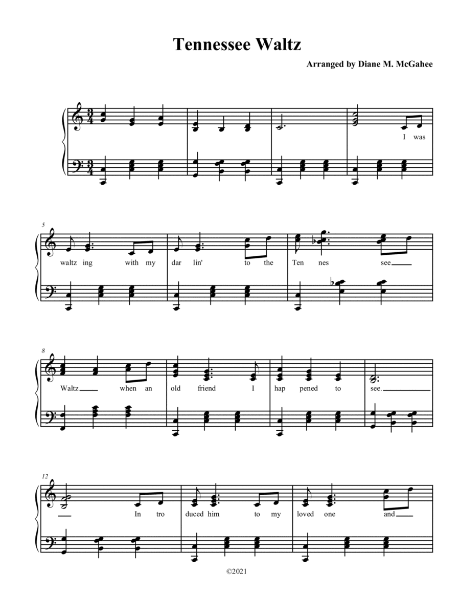 Tennessee Waltz (arr. Diane M. McGahee)
