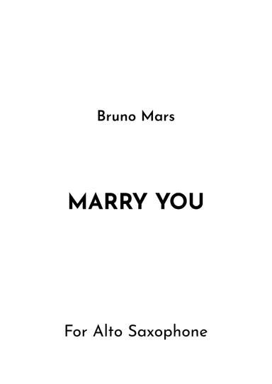 Marry You (arr. Jireh J.)