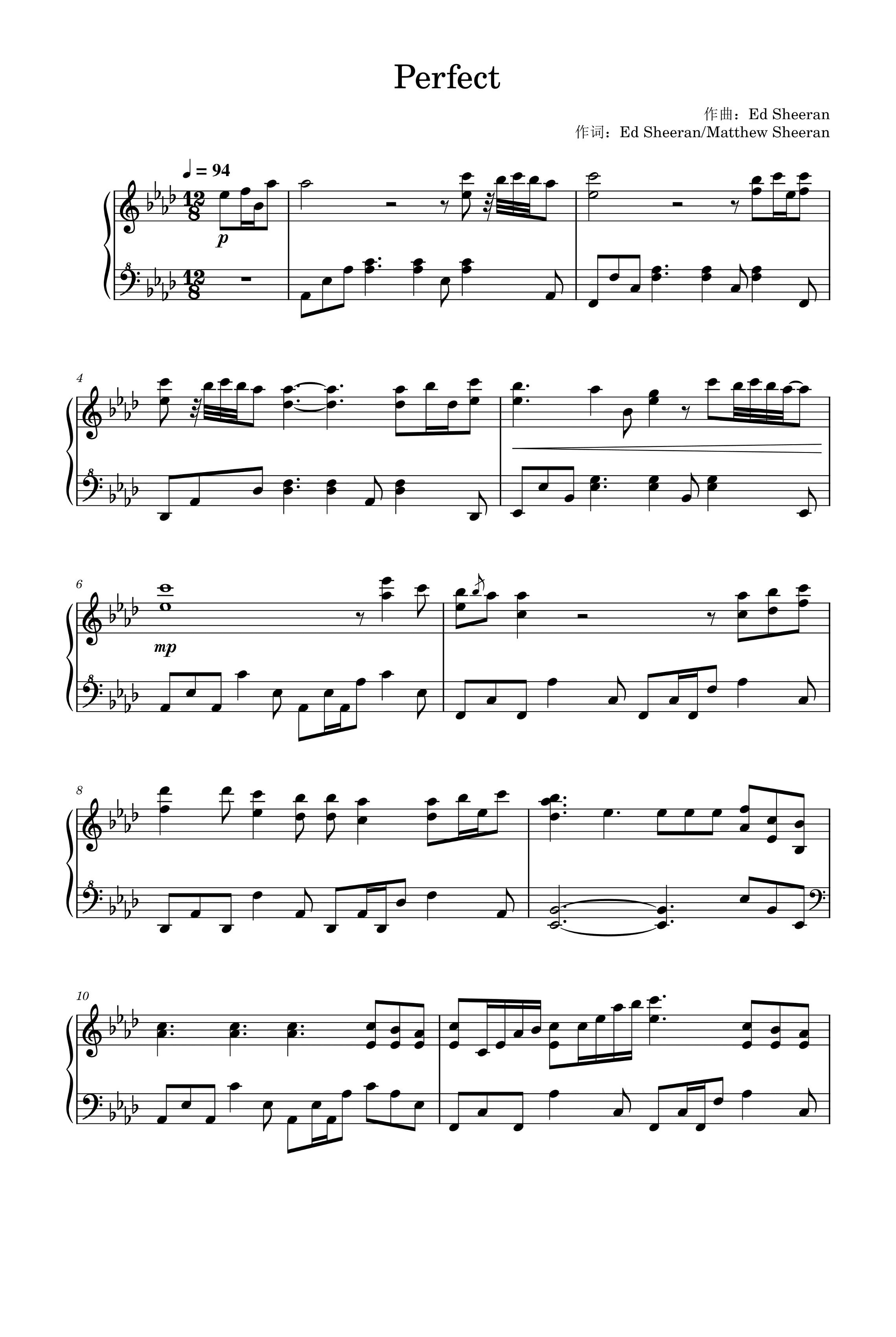 Perfect (arr. Ed Sheeran)