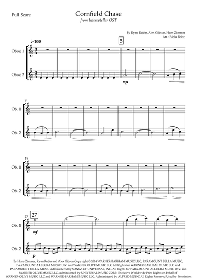 Cornfield Chase (arr. Fabio Britto)
