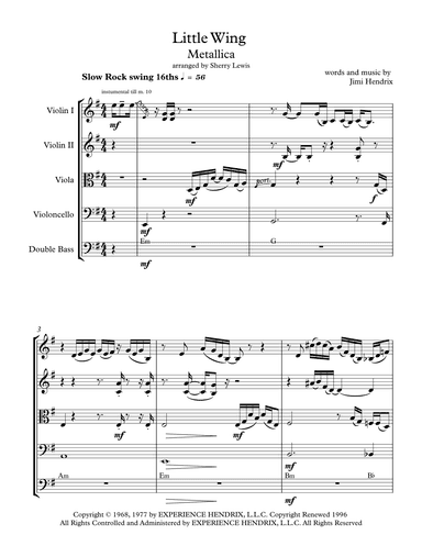 Little Wing (arr. Sherry Lewis)