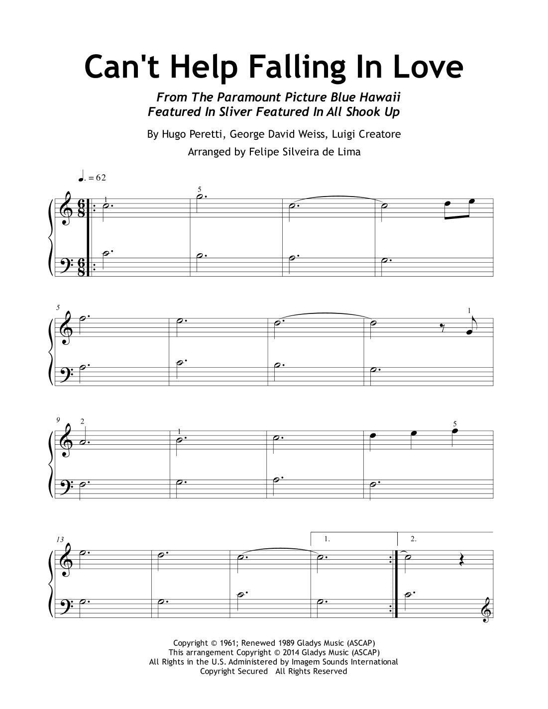 Can't Help Falling In Love (arr. Felipe Silveira de Lima)