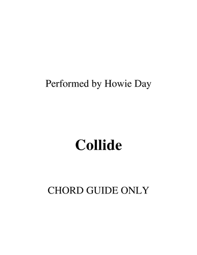 Collide (arr. RWM)