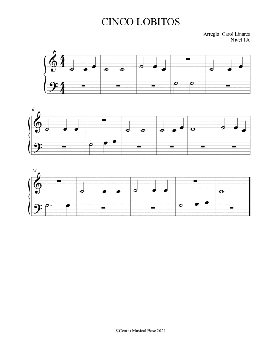 Cinco Lobitos (arr. Centro Musical Base)