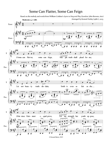 Some Can Flatter, Some Can Feign (arr. Konrad Harley)