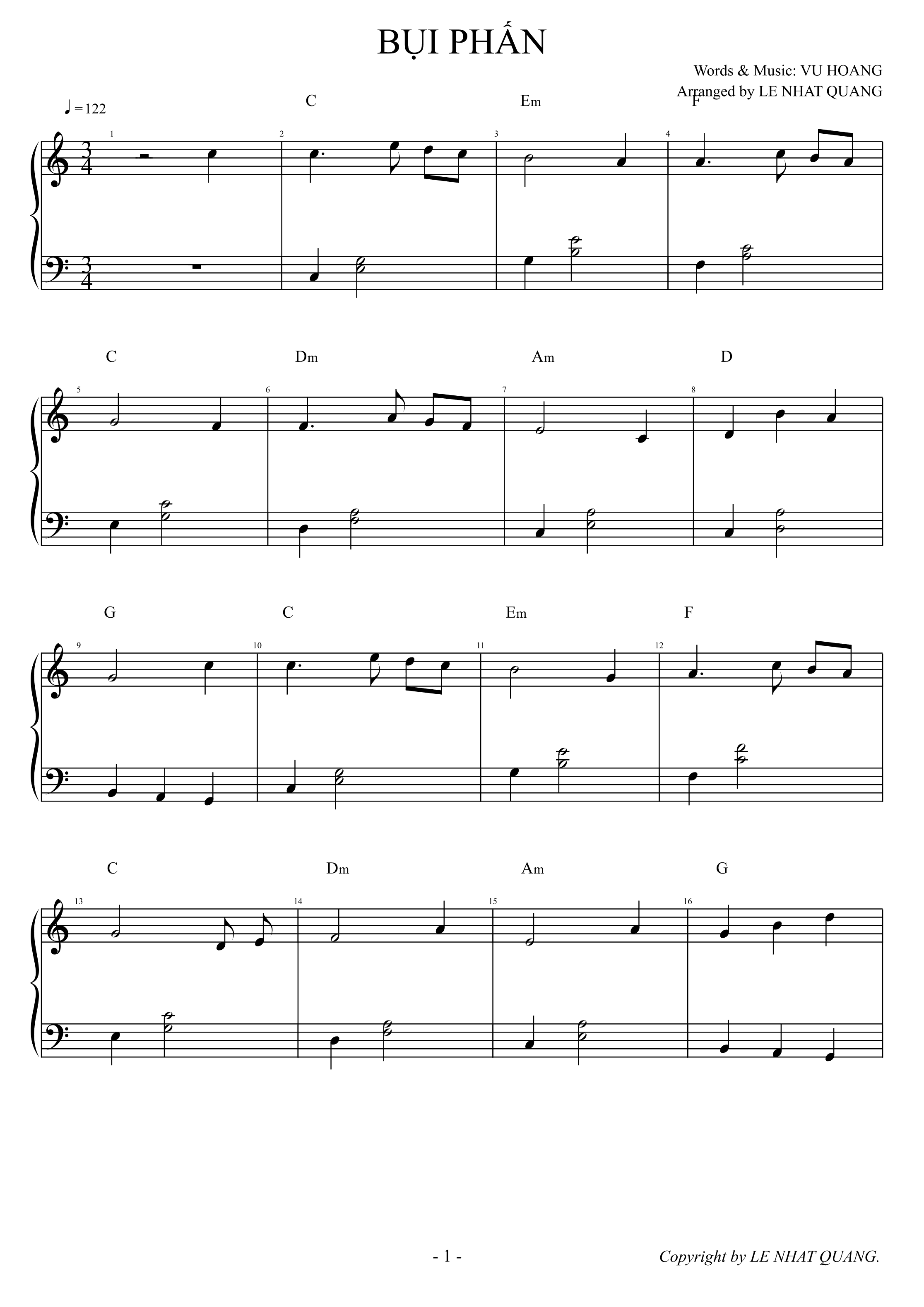 B?I PH?N (arr. Le Nhat Quang)