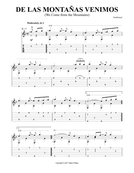 De las montañas venimos (We Come from the Mountains) (arr. Mark Phillips)
