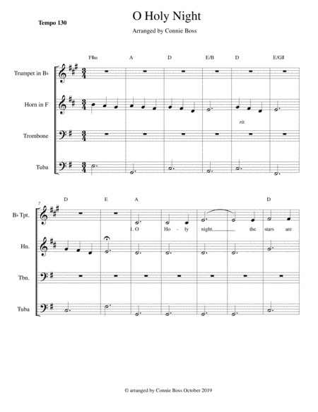 O Holy Night - Brass (arr. Connie Boss)