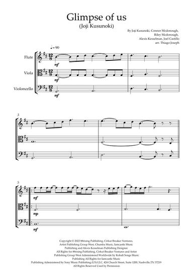 Glimpse Of Us (arr. Thiago Joseph)