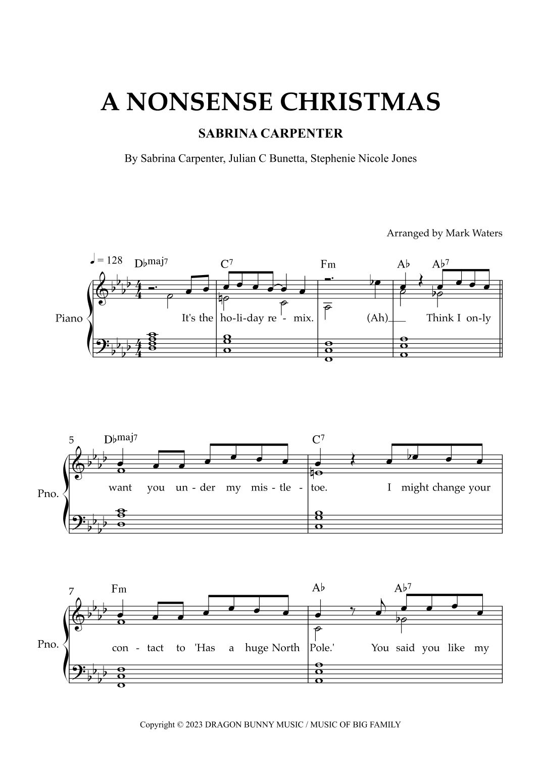 A Nonsense Christmas (arr. Mark Waters)