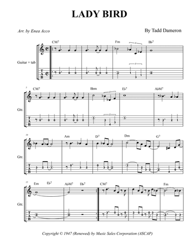 Lady Bird (arr. Enea Acco)