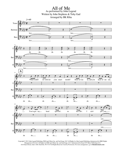 All Of Me (arr. BK Riha / Brandy Kay Riha)