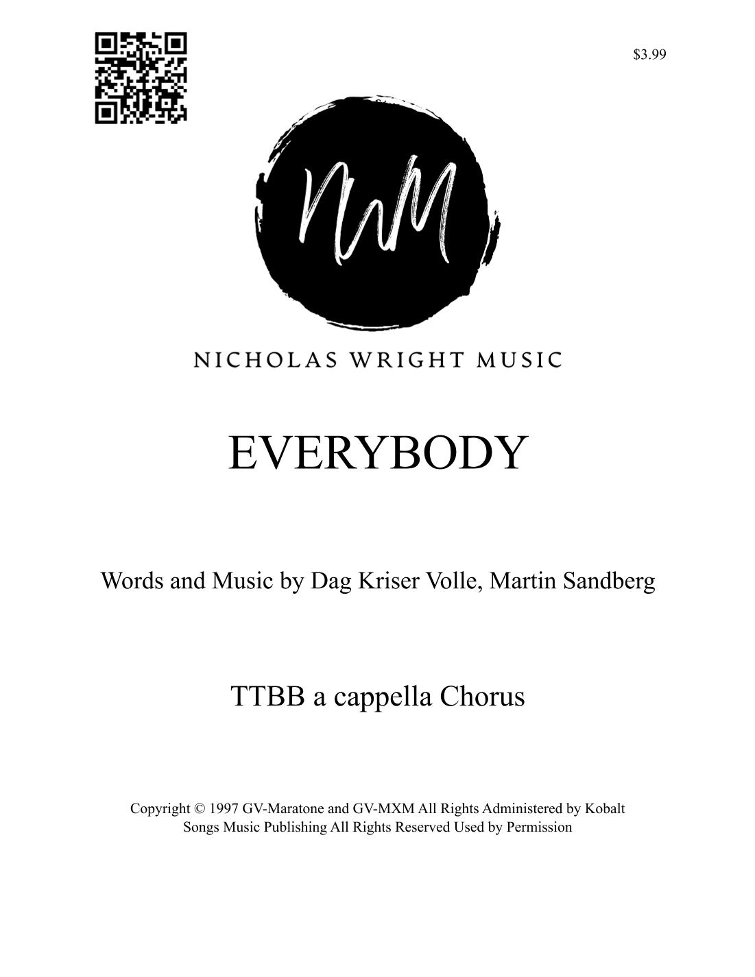 Everybody (backstreet's Back) (arr. Nicholas Wright)