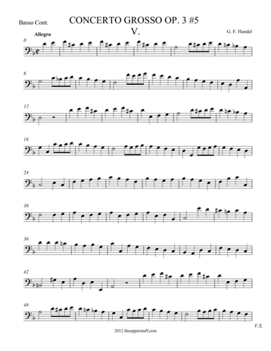 Concerto Grosso Op. 3 #5 Movement V. (arr. theupperstaff.com)