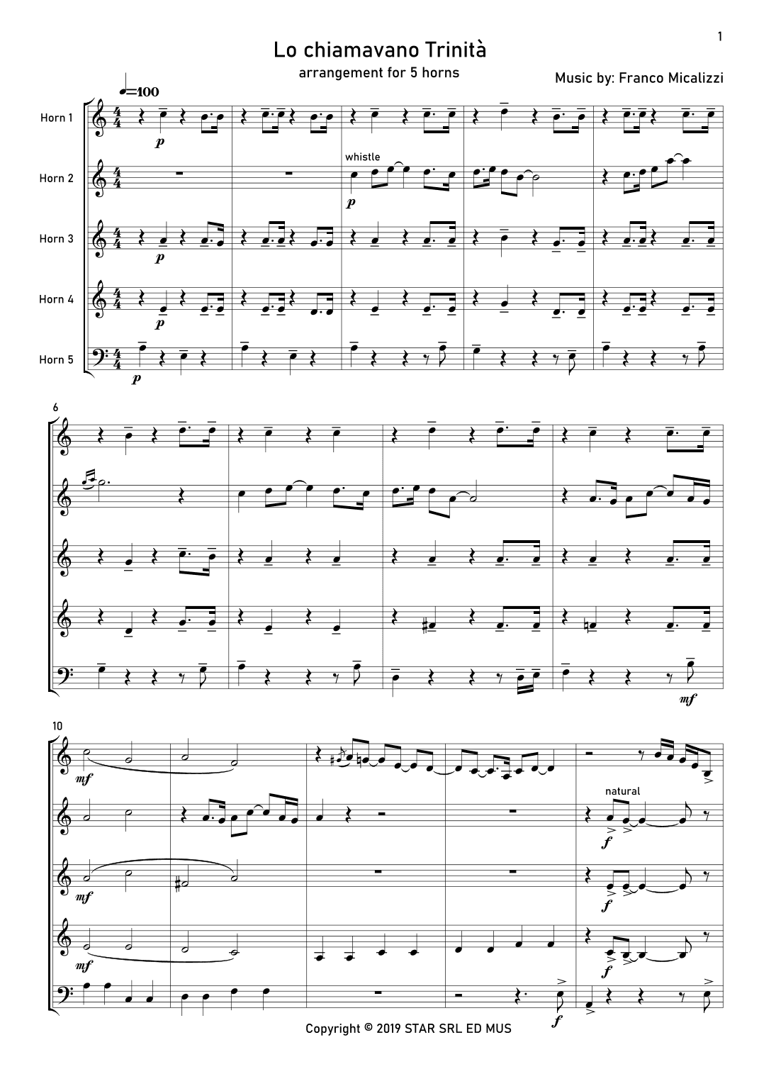 They Call Me Trinity (arr. Edition Maulwurf)