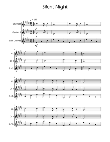 Silent Night - Clarinet Trio (arr. Ygor Nunes)