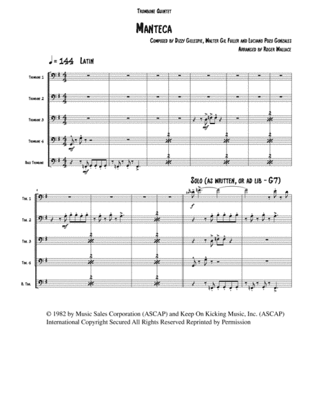 Manteca (arr. Roger Wallace)