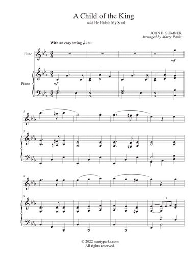 A Child of the King (Flute-Piano) (arr. Marty Parks)