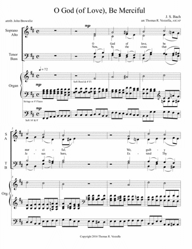 O God (of Love), Be Merciful (SATB & Organ) (arr. Thomas R. Vozzella)