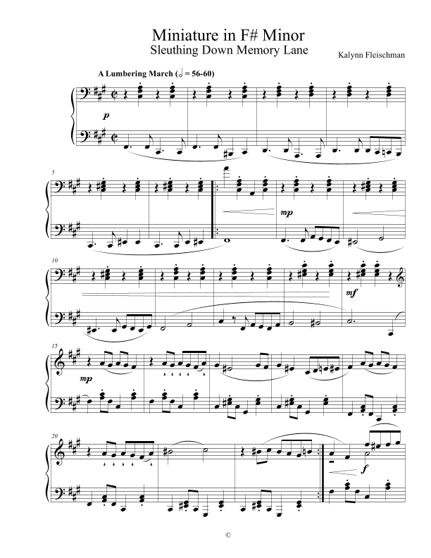 Miniature in F# Minor: Sleuthing Down Memory Lane