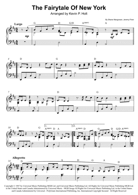 Fairytale Of New York (arr. Kevin P. Holt)