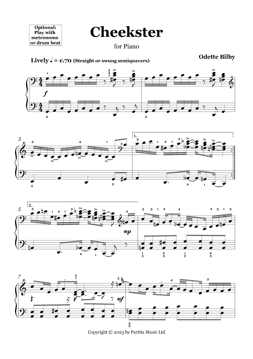 Cheekster (Piano/Electric Piano Solo)