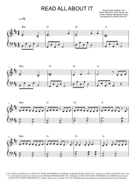 Read All About It, Part III (arr. Music-holley)