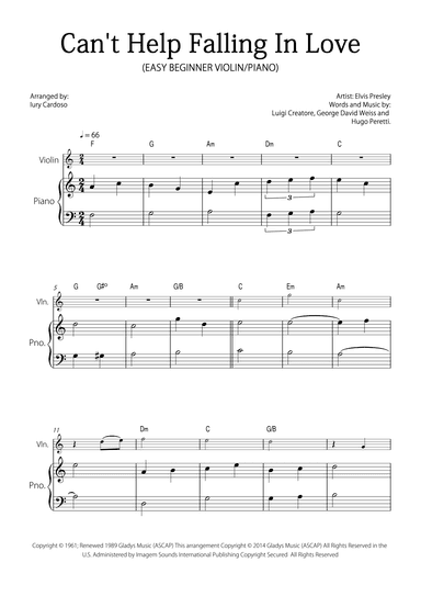 Can't Help Falling In Love (arr. Iury Cardoso)