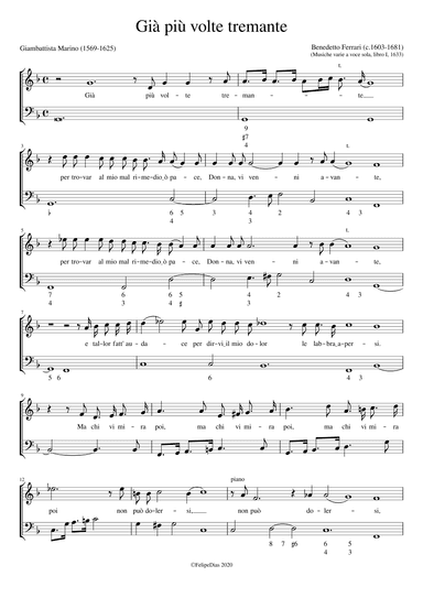 Già più volte tremante (arr. Early Music Scores)