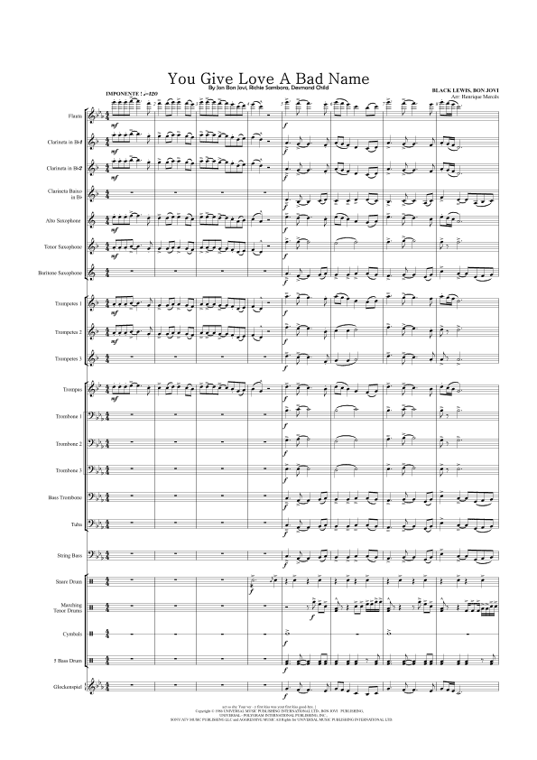 You Give Love A Bad Name (arr. Henrique Mercês)