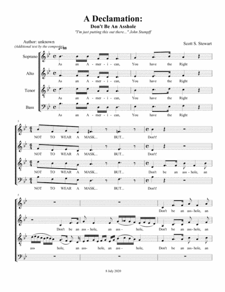 A Declamation: Don't Be An Asshole