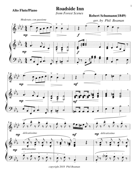 Roadside Inn - Schumann- Alto Flute-Piano (arr. Phil Beaman)