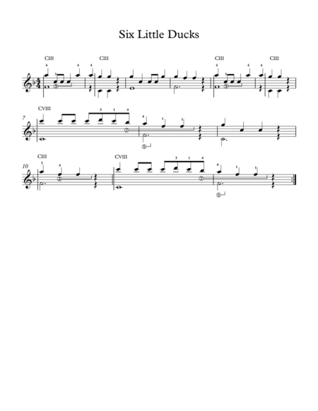 Six Little Ducks (arr. Milan Mitic)