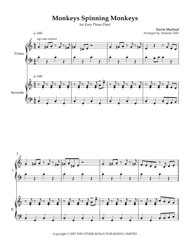 Monkeys Spinning Monkeys (arr. Amanda Dills)