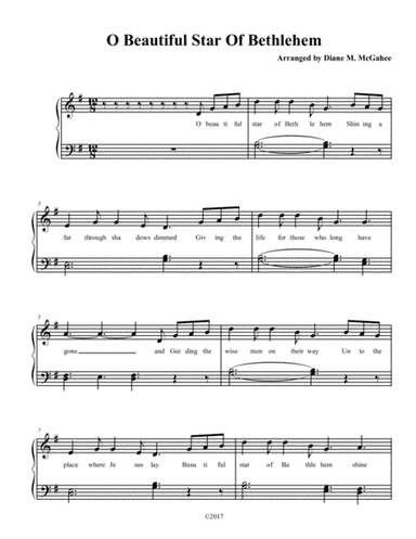 Beautiful Star Of Bethlehem (arr. Diane M. McGahee)