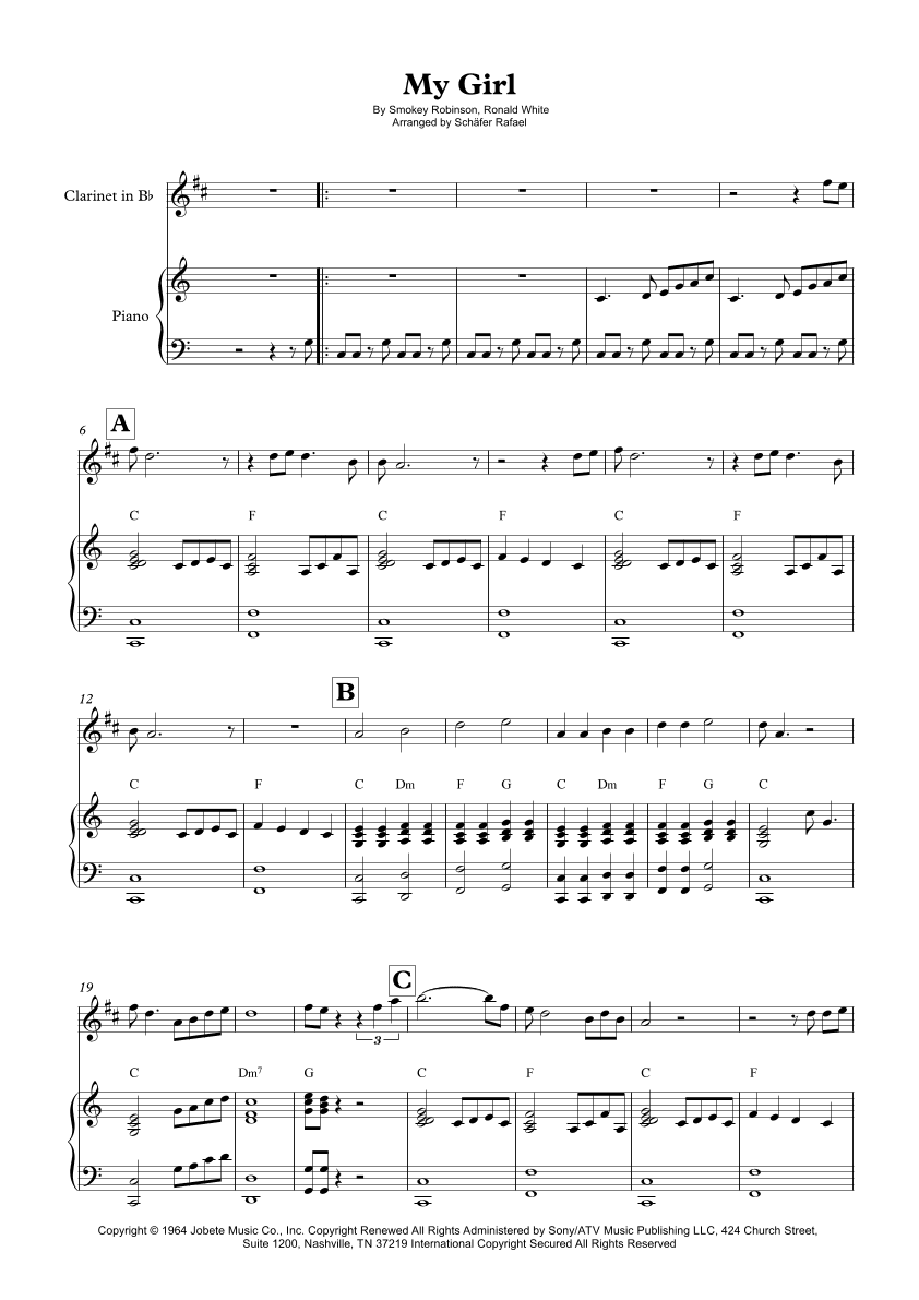 My Girl (arr. Schäfer Rafael)